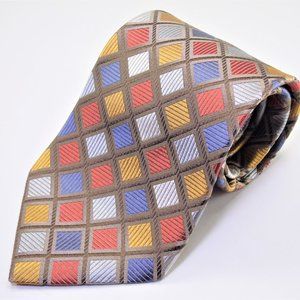Bachrach Mens Multicolor 100% Silk Necktie